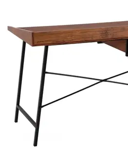 Pracovné stoly Písací stôl so zásuvkou Dekorhome Dub