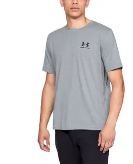 Pánske tričká Pánske tričko Under Armour Sportstyle Left Chest SS Pitch Gray - XL