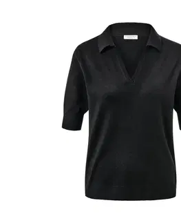Shirts & Tops Polokošeľa z jemnej pleteniny, čierna