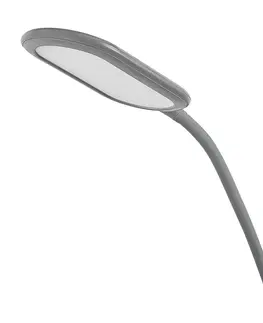 Stolové lampy Rabalux 74010 stojacia LED lampa Adelmo, 10 W, sivá