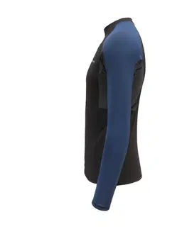 surf Pánske tričko s UV ochranou – 500 s dlhým rukávom čiernomodré