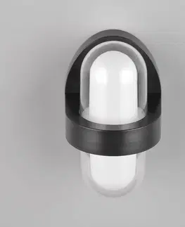 Vonkajšie nástenné svietidlá Reality Leuchten Vonkajšie nástenné LED svietidlo Limeira, okrúhle