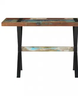 Jedálenské stoly Jedálenský stôl drevo / oceľ Dekorhome 160x80x76 cm