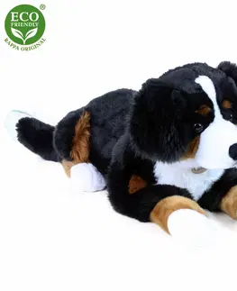 Plyšové hračky RAPPA - Plyšový pes bernský salašnícky ležiaci 70 cm ECO-FRIENDLY