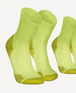 ponožky Hrubé bežecké ponožky RUN500 do polovice lýtka súprava 2 párov