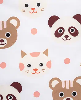 Obliečky 4Home Detské bavlnené obliečky do postieľky Cute animals, 100 x 135 cm, 40 x 60 cm