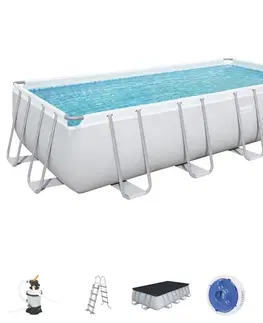 Bazény rámové Obdĺžnikový bazén s rámom a pieskovou filtráciou  4,88X2,44X1,22M 56671