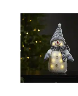 Vianočné dekorácie Eglo Eglo 411222 - LED Vianočná dekorácia JOYLIGHT 8xLED/0,06W/3xAA šedá 