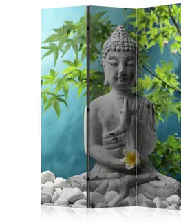 Paravány Paraván Meditating Buddha Dekorhome 135x172 cm (3-dielny)