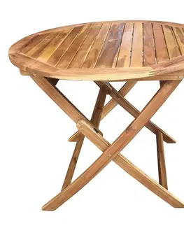 Záhradné stoly Drevený okrúhly stôl 190x72 cm