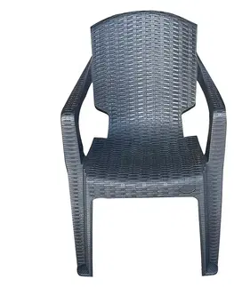 Záhradné plastové kreslá Plastová stolička Infinitty šedá