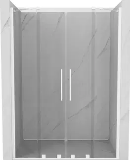 Sprchovacie kúty MEXEN/S - Velar Duo posuvné sprchové dvere 140, transparent, białe 871-140-000-02-20
