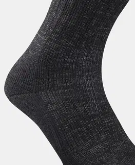 ponožky Turistické hrejivé ponožky SH100 U Warm polovysoké 2 páry