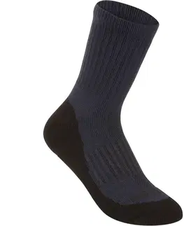 bedminton Detské tenisové ponožky RS 500 vysoké 3 páry tmavomodré