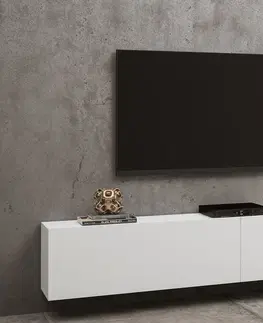 TV stolíky EMMA 40 moderný tv stolík biela/ dub wotan