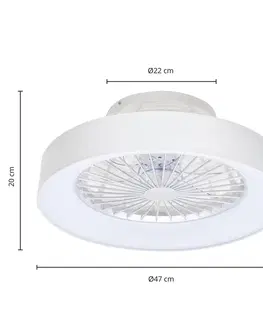 Stropné ventilátory so svetlom Starluna Starluna Circuma stropný LED ventilátor, biely