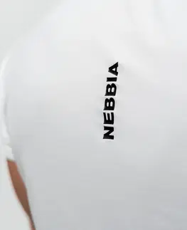 Pánske tričká Funkčné športové tričko Nebbia RESISTANCE 348 White - XXL