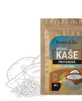 Kaše, müsli a cereálie Protein & Co. Proteínová ryžová kaša 80 g PRÍCHUŤ: Mango - kokos