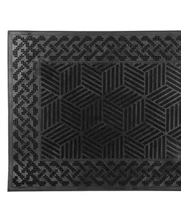 Koberce Gumená rohož exteriérová Emma K-303 55x41 cm geometric