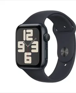 Inteligentné hodinky Apple Watch SE GPS 44mm polnočná , hliníkové puzdro so športovým remienkom polnočná - S/M