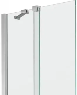 Sprchové dvere MEXEN/S - Velar Dvojkrídlová posuvná vaňová zástena 70 x 150 cm, transparent, chróm 896-070-000-01-01
