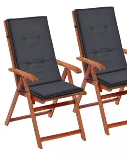 Záhradné sedáky Vodeodolné podušky na záhradné stoličky 2 ks Dekorhome Modrá