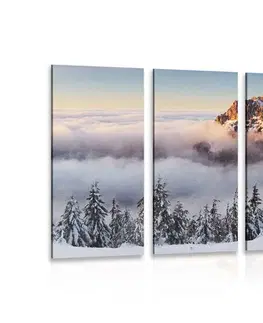 Obrazy prírody a krajiny 5-dielny obraz Vel'ký Rozsutec v snehovej perine