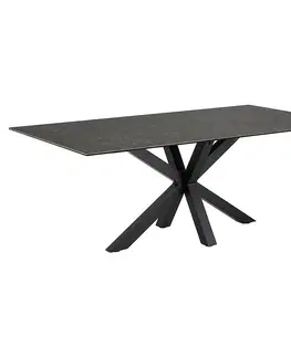 Jedálenské stoly Stôl Kobi Čierna Ceramika 200x100