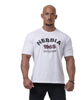 Pánske tričká Pánske tričko Nebbia Golden Era 192 White - XXL
