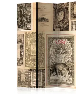 Paravány Paraván Vintage Books Dekorhome 135x172 cm (3-dielny)