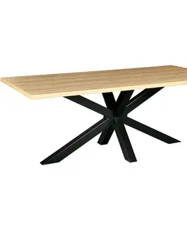 Jedálenské stoly Stôl Oregon 200x100x79 Prirodzené  /Kov