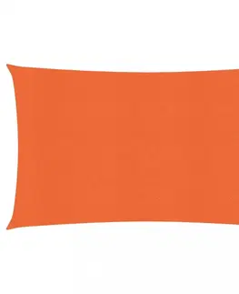 Stínící textilie Tieniaca plachta obdĺžniková HDPE 2,5 x 5 m Dekorhome Oranžová