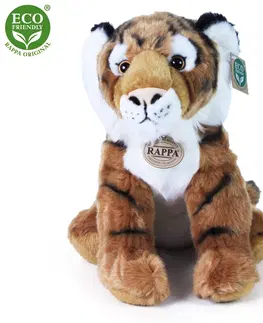 Plyšové hračky RAPPA - Plyšový tiger sediaci 30 cm ECO-FRIENDLY