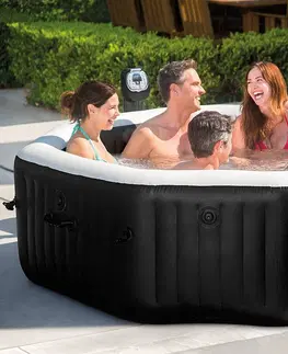 Vírivé bazény DEOKORK Nafukovacia vírivka Deluxe Octagon systém slanej vody pre 6 osôb (bublinky + masáž + trysky) 1100L