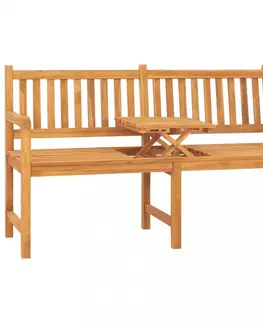 Záhradné lavice Záhradná lavica so stolíkom 150 cm teakové drevo Dekorhome