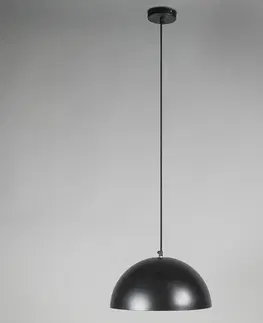 Zavesne lampy Industriálne závesné svietidlo čierne so zlatou 35 cm - Magna Eco