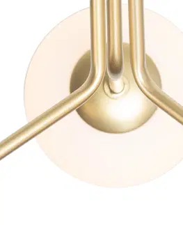 Zavesne lampy Moderné závesné svietidlo zlaté s opálovým sklom 3-svetlá - Coby