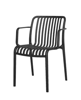 Záhradné stoličky GARDEN záhradná stolička, čierna