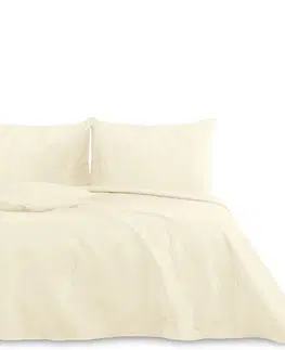 Prikrývky na spanie AmeliaHome Obojstranný prehoz na posteľ Palsha béžová, 220 x 240 cm
