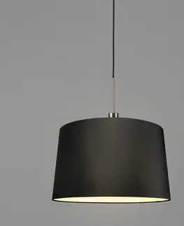 Zavesne lampy Moderné závesné svietidlo oceľové s tienidlom 45 cm čierne - Combi 1