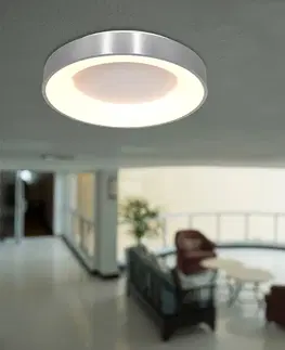 Stropné svietidlá Steinhauer LED stropné svietidlo Ringlede, 2 700 K Ø 38 cm strieborná