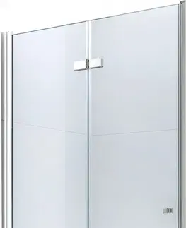 Sprchovacie kúty MEXEN - LIMA skladacie dvere 85x190 cm 6mm, chróm, transparent so stenovým profilom 856-085-000-01-00