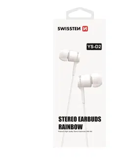 Slúchadlá Slúchadlá Swissten Rainbow YS-D2, biele 51106001