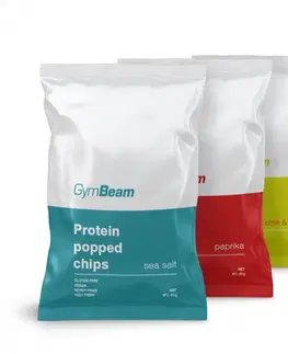 Proteínové čipsy a krekry GymBeam Proteínové čipsy 7 x 40 g morská soľ