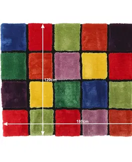Koberce a koberčeky Koberec, červená/zelená/žltá/fialová, 120x180, LUDVIG TYP 4