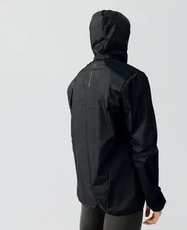bežecké bundy a vesty Pánska bežecká bunda Run Rain vetruvzdorná a nepremokavá čierna
