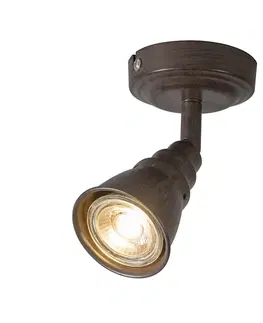 Nastenne lampy Stropné a nástenné bodové svetlo hrdzavohnedé otočné a sklopné - Coney 1