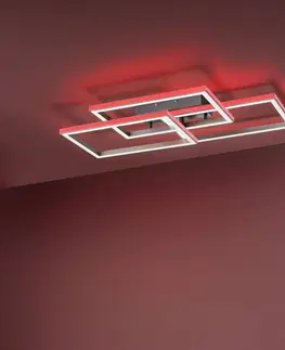 Stropné svietidlá Paul Neuhaus Paul Neuhaus Helix stropné LED svetlo 3 rámy 82 cm