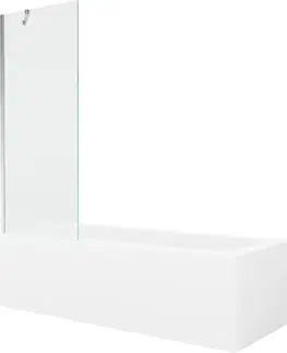 Sprchové dvere MEXEN/S - Vega obdĺžniková vaňa 180 x 80 cm s panelom + vaňová zástena 70 cm, transparent, chróm 550118080X9507000001