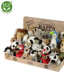 Plyšové hračky RAPPA - Displej exkluzívny plyš exotické zvieratá ECO-FRIENDLY